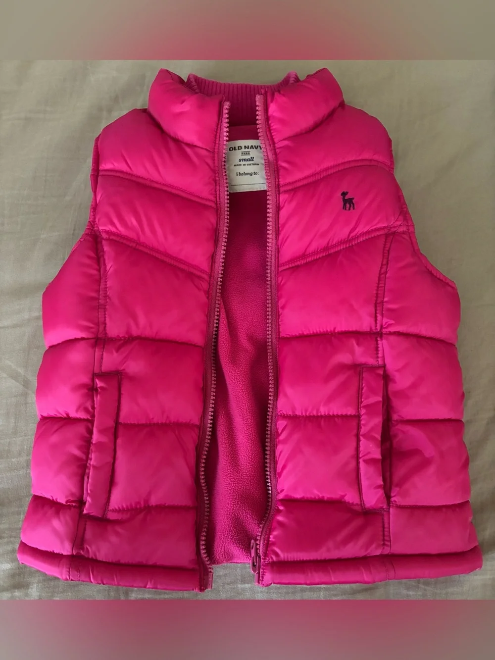 Old Navy Kids Pink Puffer Vest